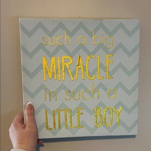 Gold and Gray Chevron Wall Art